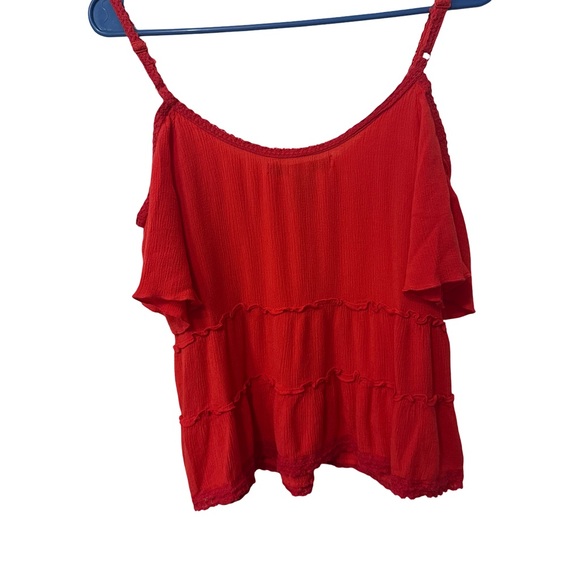 American Rag Red Ruffled Camisole - Picture 2 of 3